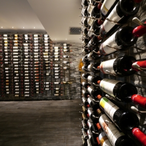 Close Wine Cellar with Rack