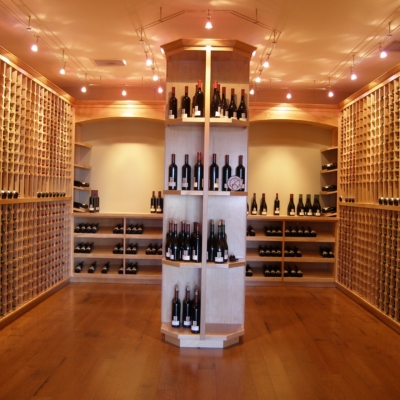 Full Light Wood Wine Cellar Front